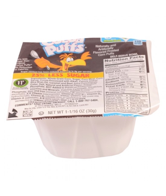 Cocoa Puffs™ 25% Less Sugar Bowlpak Cereal